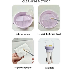 Giỏ Giặt Cọ, Mút Trang Điểm Kèm Giá Phơi