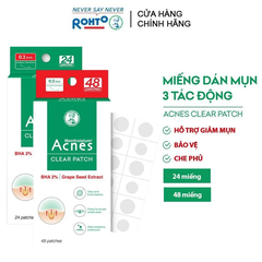 Acnes Giúp Giảm Mụn Sưng Viêm 24 Miếng Clear Patch