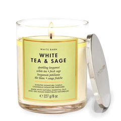 Bath & Body Works Nến thơm 1 bấc - White Tea & Sage