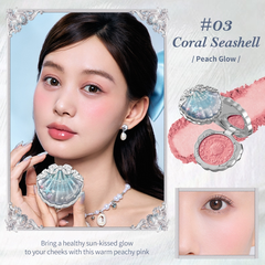 Flower Knows Má Hồng Shell Jewel Collection Silk Satin Blush - 03 Coral Seashell