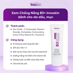 InnoSkin Kem Chống Nắng B3 Suncream SPF50+/PA++++