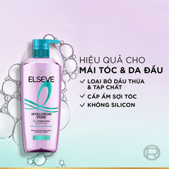 L'oreal Paris Dầu Xả Elseve Hyaluron Pure 72h 375ml