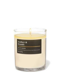 Bath & Body Works Nến thơm 1 bấc - Leather & Brandy