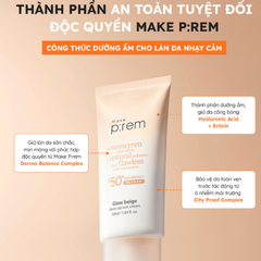 Make P:rem Glow Beige Tone Up Suncren 50ml