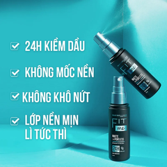 Maybelline Fit Me Xịt Khóa Nền  Matte+Poreless Instant Matte Setting Spray 60ml