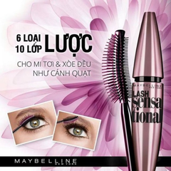 Maybelline Mascara Lash Sensational Waterproof Không Trôi 10ml D/C