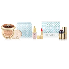 The Whoo Cushion Cheongidan Radiant Essence Set - No.21 -Xanh Ngọc tặng Set Cọ + Son + Kem Lót + 2 lõi