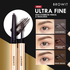 Nongchat Kẻ Mày Dual EyeBrow & Mascara - Dark Brown