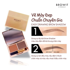 Nongchat Phấn Kẻ Mày Series I Easy Drawing Brow Shadow 4g - Medium Brown