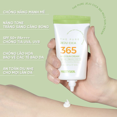 PrettySkin Kem Chống Nắng The Pure Jeju Cica 365 Mild Sun Cream SPF 50+ PA++++ D/C