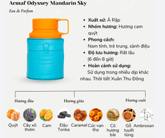 (Chiết Hãng) Armaf  Odyssey Mandarin Sky Man 10ml