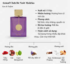 (Chiết Hãng) Armaf Club De Nuit Maleka 10ml