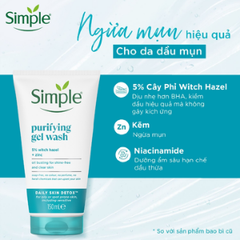 Simple Gel Rửa Mặt Simple Micellar Gel Wash 150ml