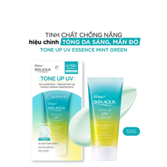 Sunplay Chống Nắng Skin Aqua Tone Up UV Essence Mint Green 50g