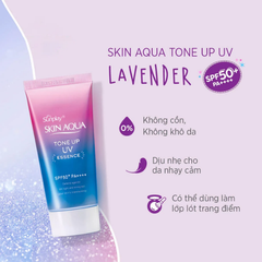 Sunplay Kem Chống Nắng Skin Aqua Tone Up UV Essence Lavender 50g