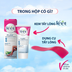 Veet Kem Tẩy Lông Pure Hair Removal Cream - Xanh Dương