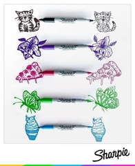 Bút lông dầu 2 ngòi (Fine/Ultra) Sharpie Twin Tip