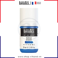 Màu acrylic vẽ vải cao cấp Liquitex Soft Body 570 Brilliant Blue - 59ml (2Oz)