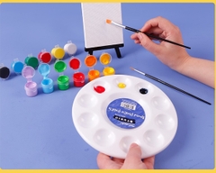Khay pha màu nhựa Mont Marte Round Plastic Palette Discovery - 17cm
