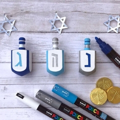 Bút sơn vẽ đa chất liệu Uni Posca Paint Marker PC-17K Chisel - SET 8 màu