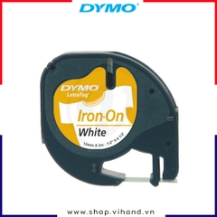 Nhãn dán Dymo LetraTag (LT) vải 12mm x 2m - Đen/Trắng | S0718850