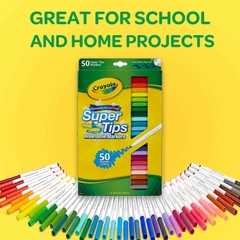 Bộ bút lông màu, có thể rửa được Crayola Super Tips Washable Markers