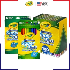 Bộ bút lông màu, có thể rửa được Crayola Super Tips Washable Markers