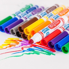 Bộ bút lông màu, có thể rửa được Crayola Ultra-Clean Washable Markers - 12 Màu