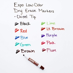 Bút lông viết bảng không mùi Expo Low Odor, Chisel 4.5mm - Đen (Black)