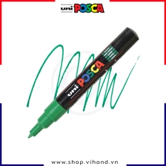 Bút sơn vẽ đa chất liệu Uni Posca Paint Marker PC-1M Extra Fine - Green (Xanh lá)