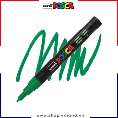 Bút sơn vẽ đa chất liệu Uni Posca Paint Marker PC-3M Fine - Green (Xanh lá)