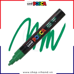 Bút sơn vẽ đa chất liệu Uni Posca Paint Marker PC-5M Medium - Green (Xanh lá)