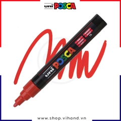 Bút sơn vẽ đa chất liệu Uni Posca Paint Marker PC-5M Medium - Red (Đỏ)