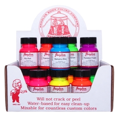 Màu vẽ da, vải Angelus Leather Paint Neon Parisian Pink 118ml (4Oz) - 123