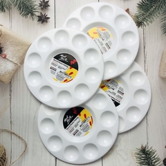 Khay pha màu nhựa Mont Marte Round Plastic Palette Discovery - 17cm
