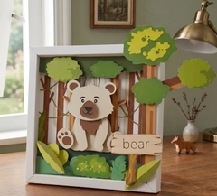 Bộ Kit DIY Tranh xếp lớp 3D Bear sáng tạo cho bé (LP-03)