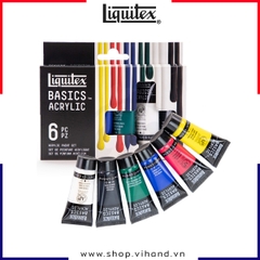 Hộp 6 màu vẽ đa chất liệu Liquitex Basics Acrylic  - 22ml