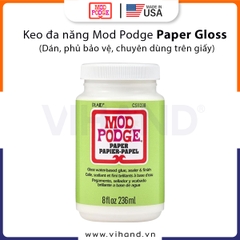 Keo Đa Năng Mod Podge Paper Gloss (Hiệu ứng bóng) – Dán, Phủ Bảo Vệ Và Hoàn Thiện Bề Mặt Chuyên Dụng Cho Giấy