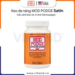 Keo đa năng để dán, phủ bảo vệ, in ảnh MOD PODGE Satin 3 trong 1 làm đồ thủ công
