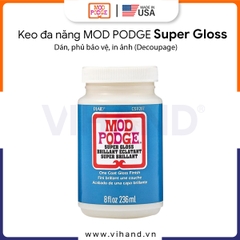 Keo đa năng để dán, phủ bảo vệ, in ảnh MOD PODGE Super Gloss 3 trong 1 làm đồ thủ công
