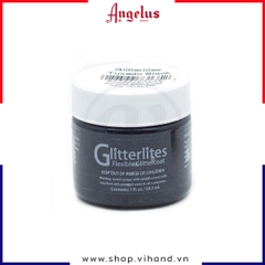 Màu vẽ da, vải Angelus Leather Paint Glitterlites Tuxedo Black 29.5ml (1Oz)