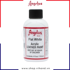 Màu vẽ da, vải Angelus Leather Paint Standard Flat White (Trắng đục) 118ml (4Oz) – 105