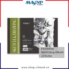 Tập sổ vẽ nghệ thuật MayArt Sketch & Drawing Pad A4 225gsm - 20 tờ