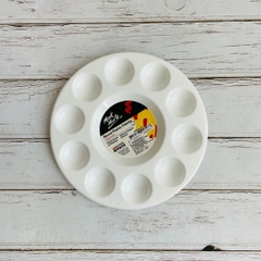 Khay pha màu nhựa Mont Marte Round Plastic Palette Discovery - 17cm