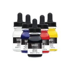 Mực acrylic cao cấp Liquitex Professional Acrylic Ink 236 Iridescent Bright Silver - 30ml (1Oz)
