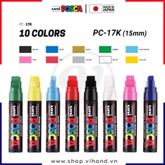 Bút sơn vẽ trên nhiều chất liệu Uni Posca PC-17k (Ngòi XXL Chisel 15.0mm) (Cây lẻ)