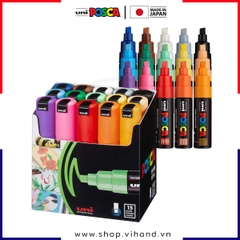 Bút sơn vẽ đa chất liệu Uni Posca Paint Marker PC-8K Bold - SET 15 màu