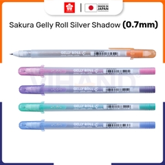 Bút bi Gel viết thiệp có viền màu bạc ánh kim Sakura Gelly Roll Silver Shadow 0.7mm