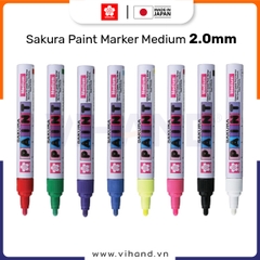 Bút sơn dầu đánh dấu công nghiệp nhiều màu sắc Sakura Paint Marker Medium Point - Ngòi 2.0mm
