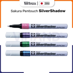 Bút sơn dầu ánh bạc có viền màu Sakura Pentouch Silver Shadow Color Marker - Ngòi 1.0mm